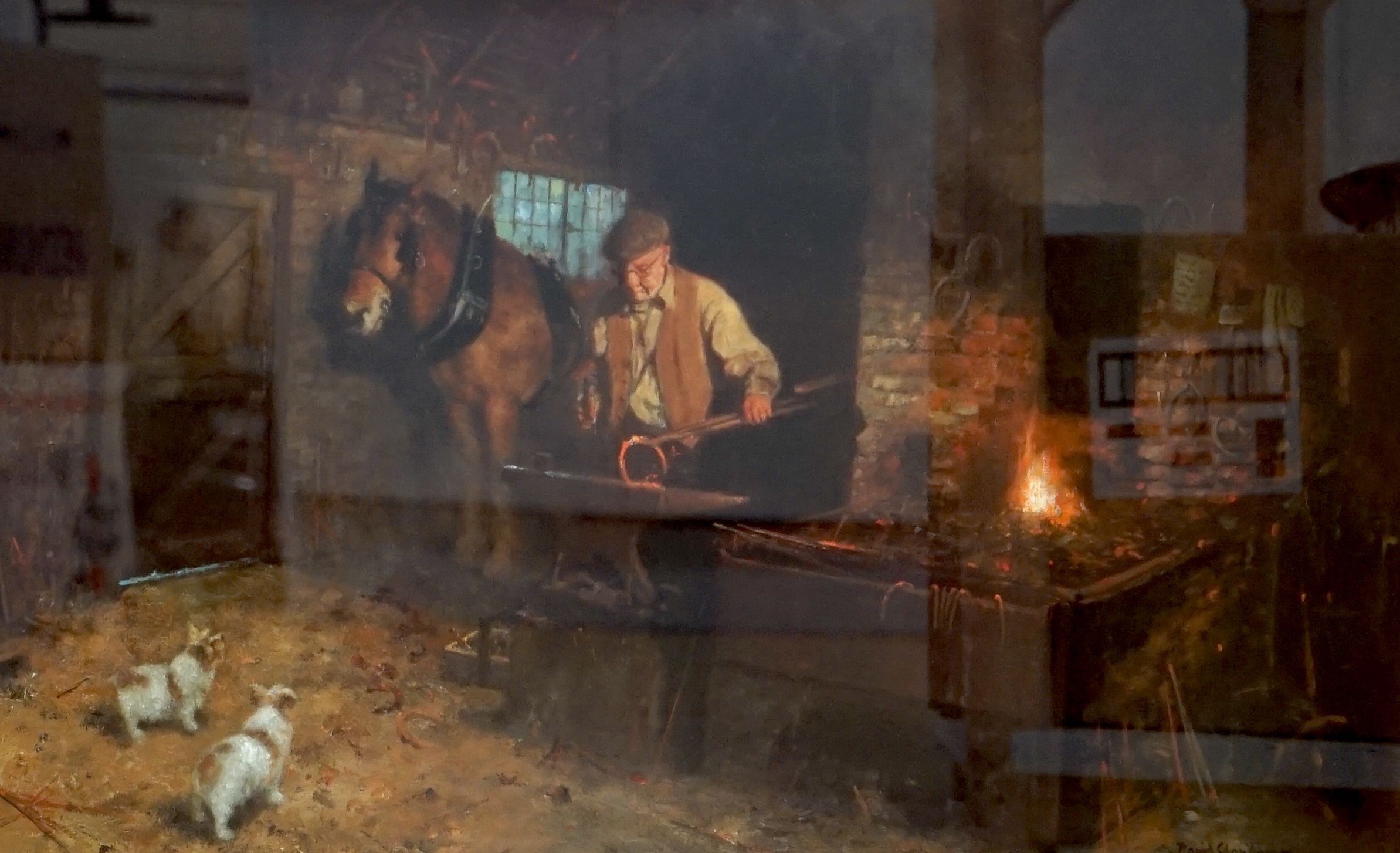 David Shepherd, colour lithograph, 'Jimmy’s forge', signed in pencil, 137/850, overall 50 x 73cm